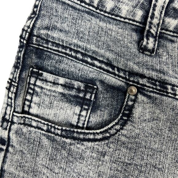 Delia's High-Rise Jean Shorts Sz 5/6 Acid Wash Stretch Denim Grunge Retro Punk - Picture 6 of 11